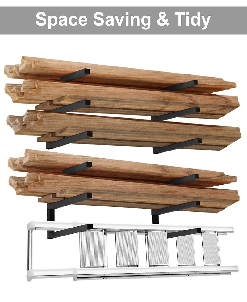 Xdovet Wall Mounted Storage Rack 2 Piece Set