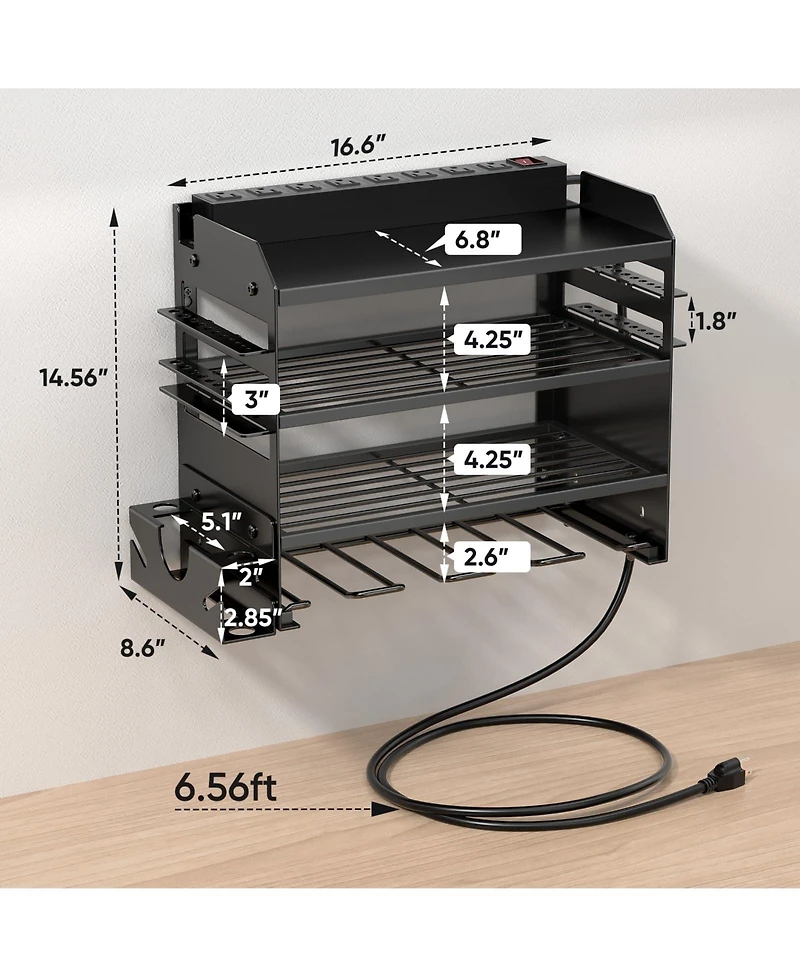 Xdovet Power Tool Organizer Wall Mount Charging Station Drill Holder Garage