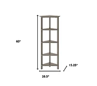 HomeRoots Solid Wood Corner Bookcase