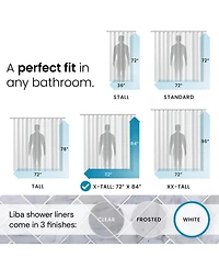 72" W x 84" H 8G Peva Extra Heavy Weight Shower Liner - Liba