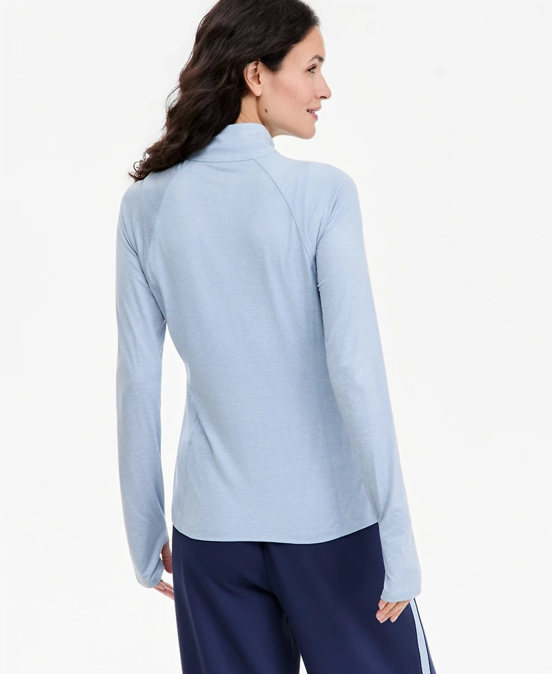 Id Ideology Women's Quarter-Zip Mock-Neck Long-Sleeve Pullover, Macy's Exclusive