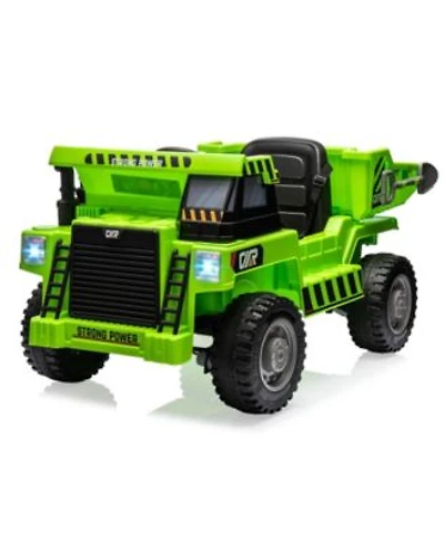Homfan 12v Electric Ride On Dump Truck With Remote Control Built In Usb Mp3 Music Player Toy Car For Toddlers Ages 1 8