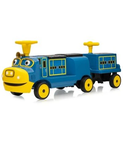 Homfan 12v 2 Seater Electric Ride On Train For Kids Adjustable Seat Storage Compartment Music Battery Powered Toddler Car