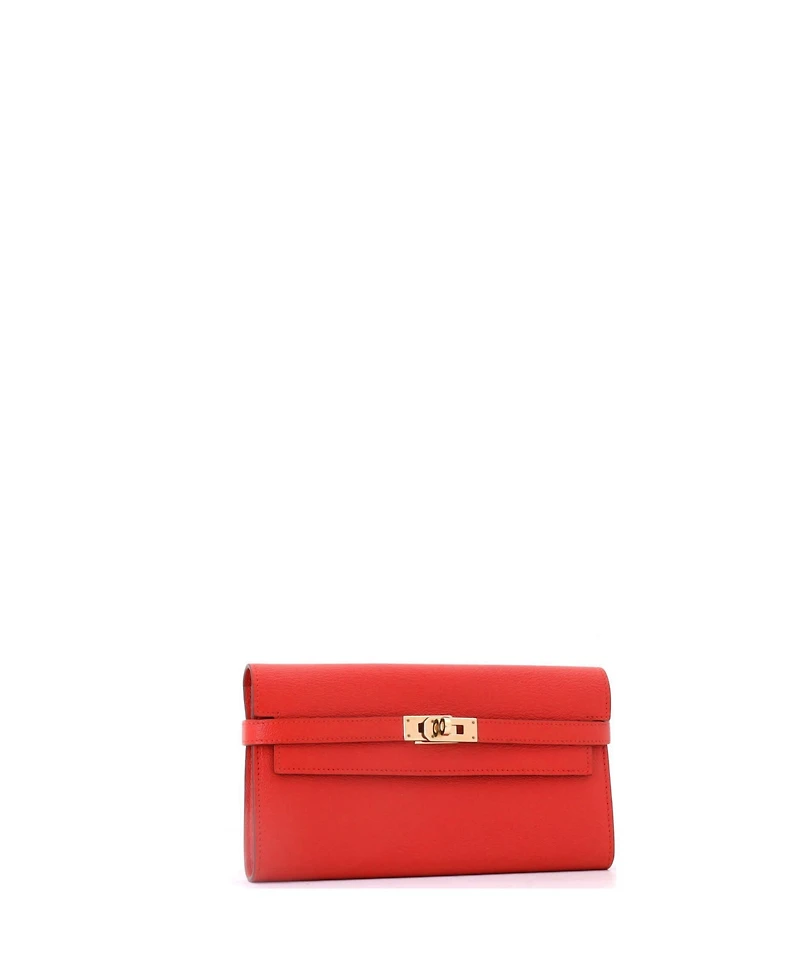 Pre-Owned HERMES Long Kelly Wallet Chevre Mysore