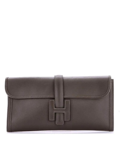 Pre-Owned HERMES 29 Jige Elan Clutch Evercolor