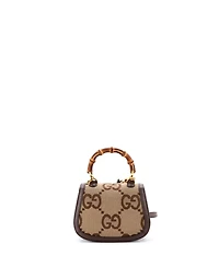 Pre-Owned Gucci Mini Bamboo 1947 Top Handle Bag Jumbo Gg Canvas