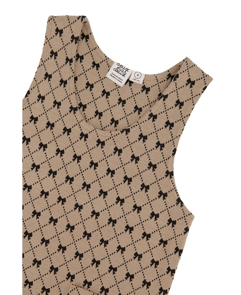 Deux par Little and Big Girl's (6-14) Jumper Bow Tie Print