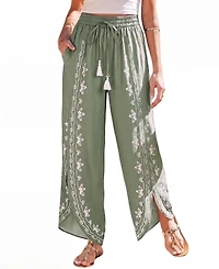 Cupshe Women's Tulip Picking Green Pants