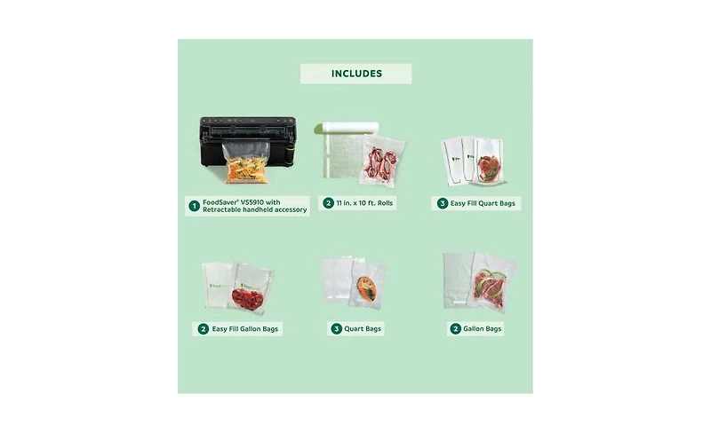 FoodSaver Elite All-in-One Liquid+ Vacuum Sealer with Bags and Roll