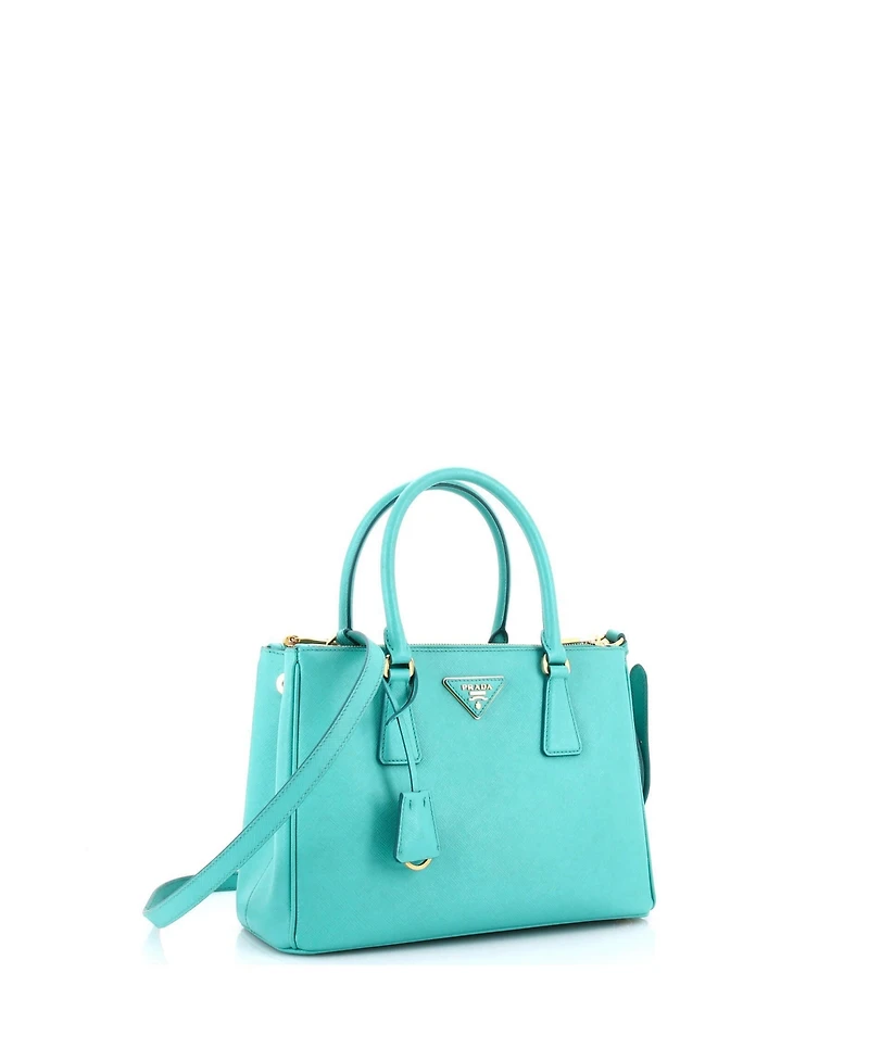 Pre-Owned Prada Galleria Double Zip Tote Saffiano Leather