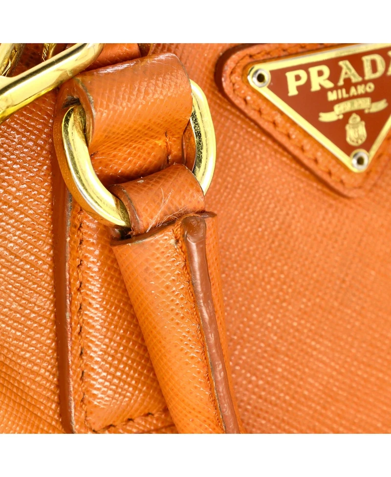 Pre-Owned Prada Mini Double Zip Lux Tote Saffiano Leather