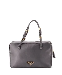 Pre-Owned Prada Triangle Logo Cerniera Top Handle Bag Satin