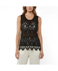 Pre-Owned Missoni Women's Philipp Plein Sheer Skull Lace Tank Top