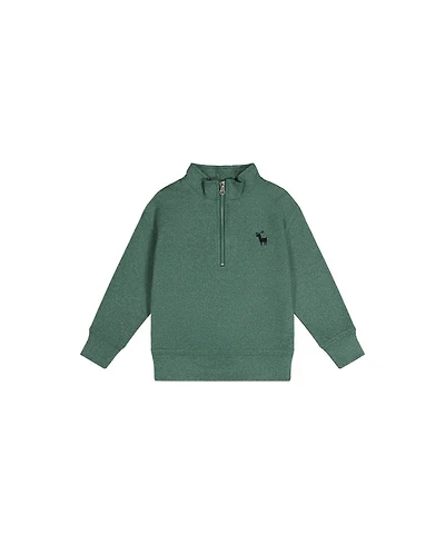 Deux par Little Boys 6 - 12 Half Zip Mock Neck Sweater