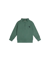 Deux par Little Boys 6 - 12 Half Zip Mock Neck Sweater