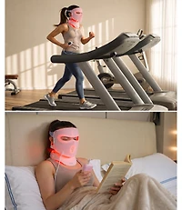 Lovery 4D Led Light Therapy Face and Neck Set with Multiple Wavelengths - Fda-Cleared Anti-Aging Skin Rejuvenation, Medical-Grade Silicone