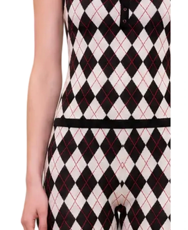 Pcfg Women's Daydreamers Argyle Sleeveless Knit Top