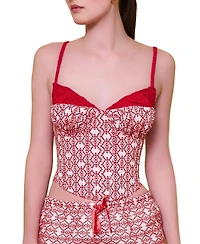 Pcfg Women's The Broderie Anglaise Edit Embroidered Bodice Corset Top