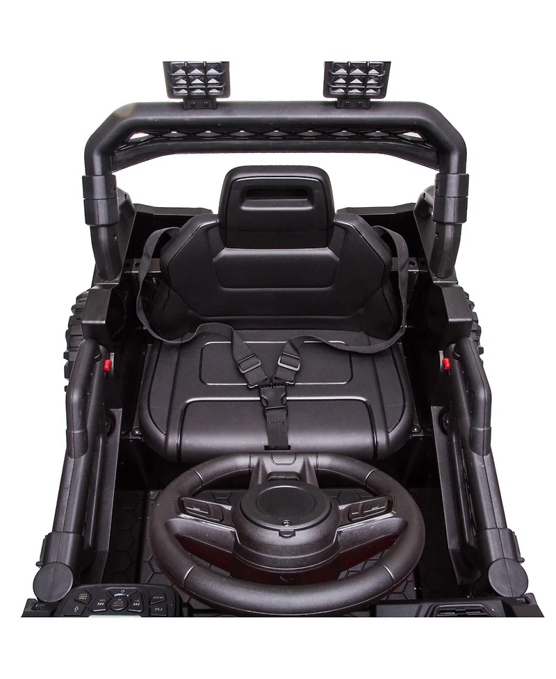 homfan 39.4 x 22.8 14.8 Inch Kids Electric Ride On Car Toy Battery Powered 4 mph Vehicle for Outdoor Adventure.