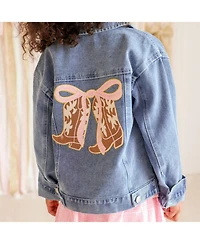Sweet Wink Little Girls (5-8) Cowgirl Cutie Patch Western Denim Jacket