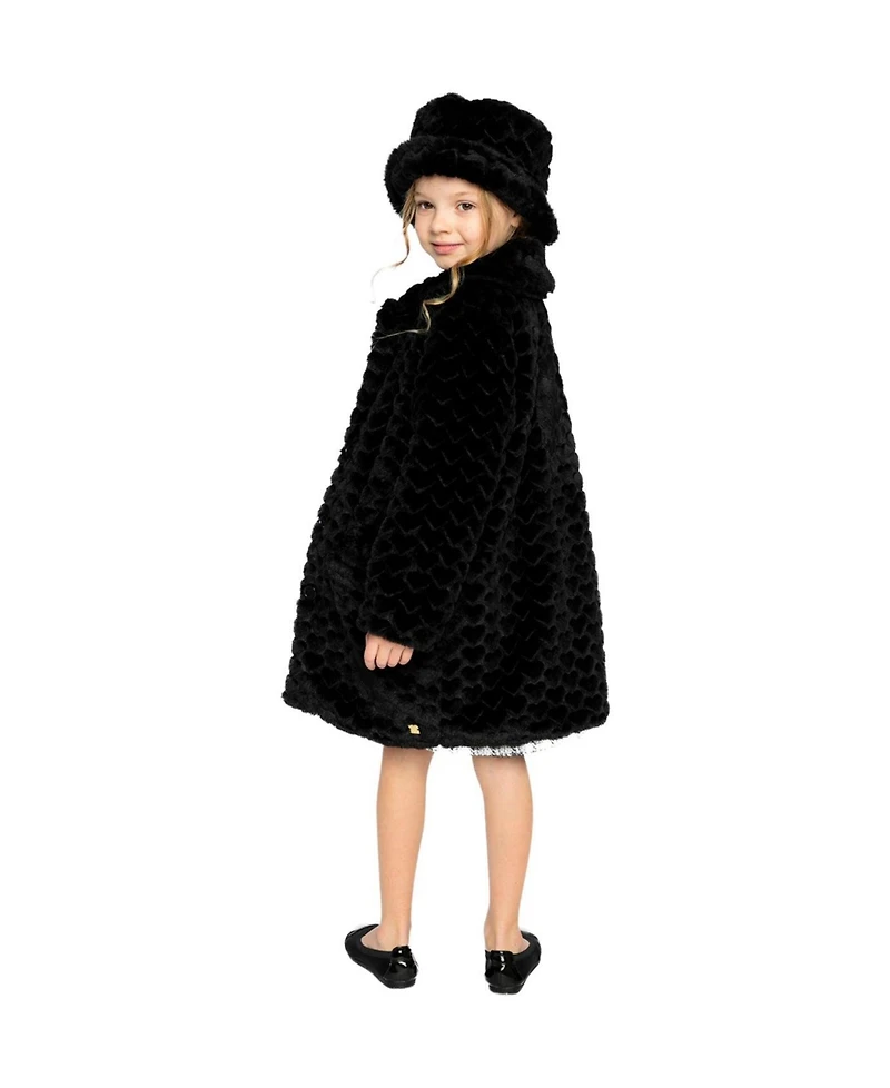 Deux par Deux Toddler Girl (2Y - 4Y) Faux Fur Bucket Hat