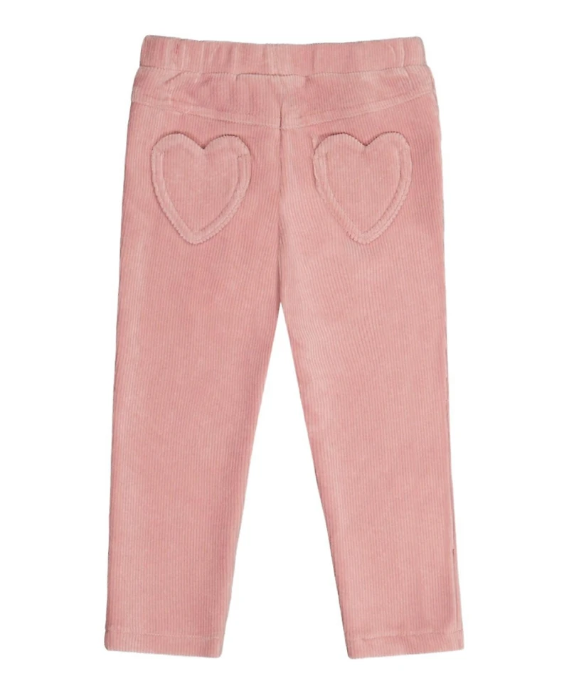 Deux par Deux Little Girls 6-8 Years Stretch Velour Treggings