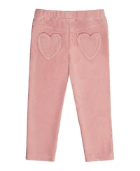 Deux par Deux Little Girls 6-8 Years Stretch Velour Treggings