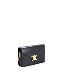 Pre-Owned Celine Margo Triomphe Wallet on Chain Leather