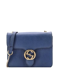 Pre-Owned Gucci Small Interlocking Shoulder Bag Leather
