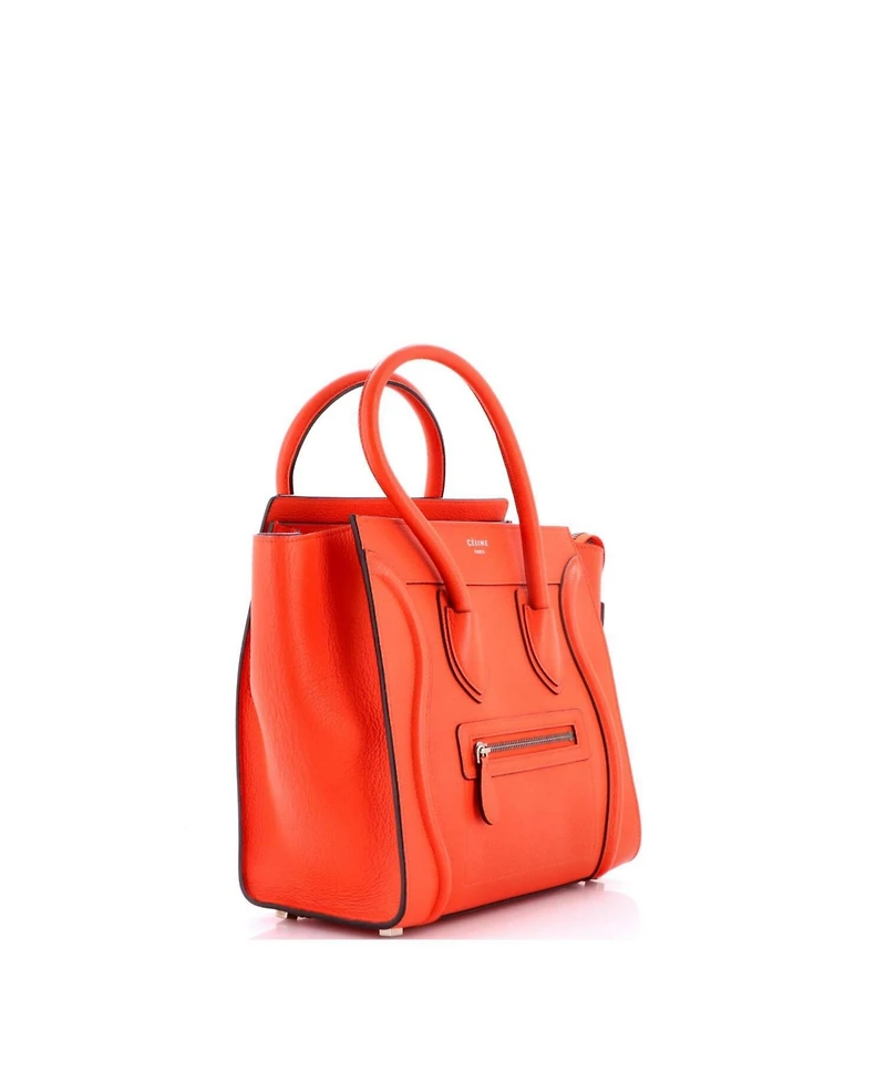 Pre-Owned Celine Micro Luggage Bag Grainy Leather