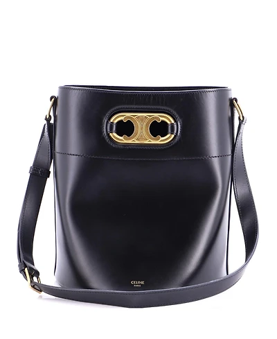 Pre-Owned Celine Medium Maillon Triomphe Bucket Bag Leather