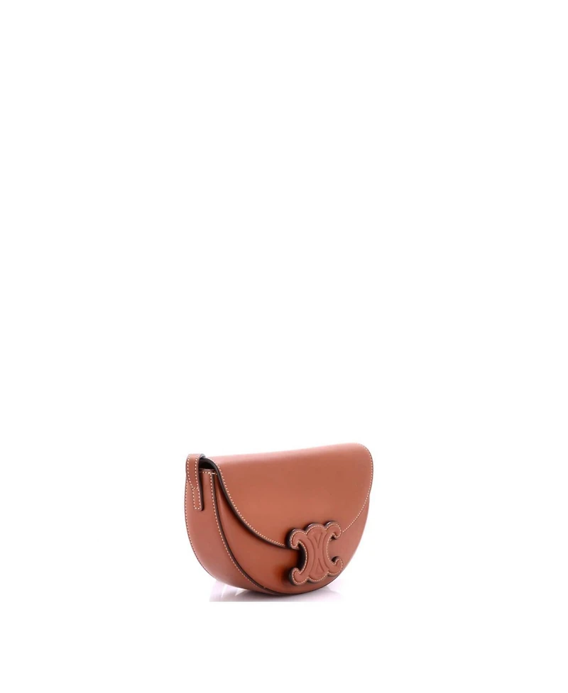 Pre-Owned Celine Cuir Triomphe Besace Flap Bag Leather