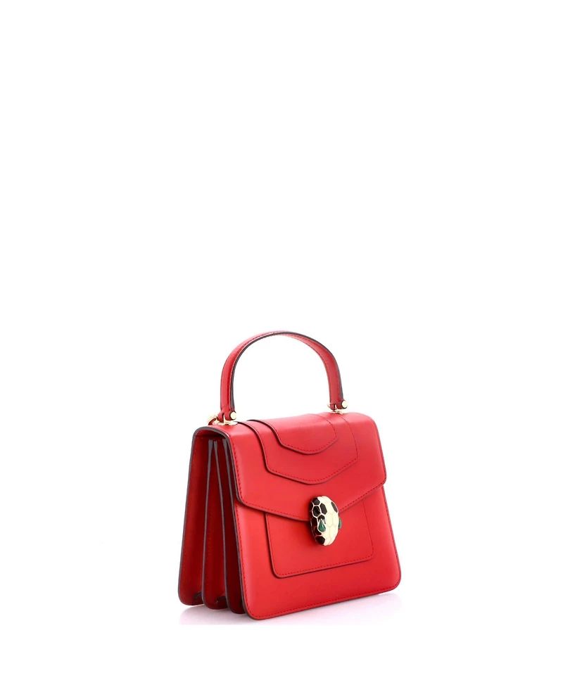 Pre-Owned Bvlgari Small Serpenti Forever Top Handle Bag Leather