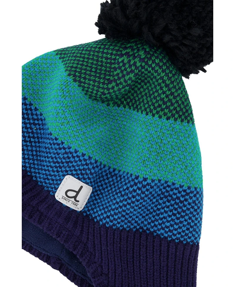 Deux par Deux Little and Big Boy 5 - 14 Winter Peruvian Knit Hat with Pompom