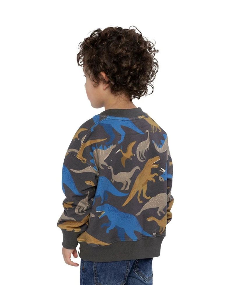 Deux par Toddler Boy (2T-5T) Dinosaur Print Fleece Sweatshirt