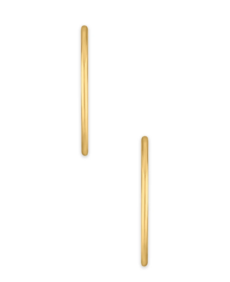 Macy's Polished Continuous Endless Hoop Earrings in 10k Yellow Gold
