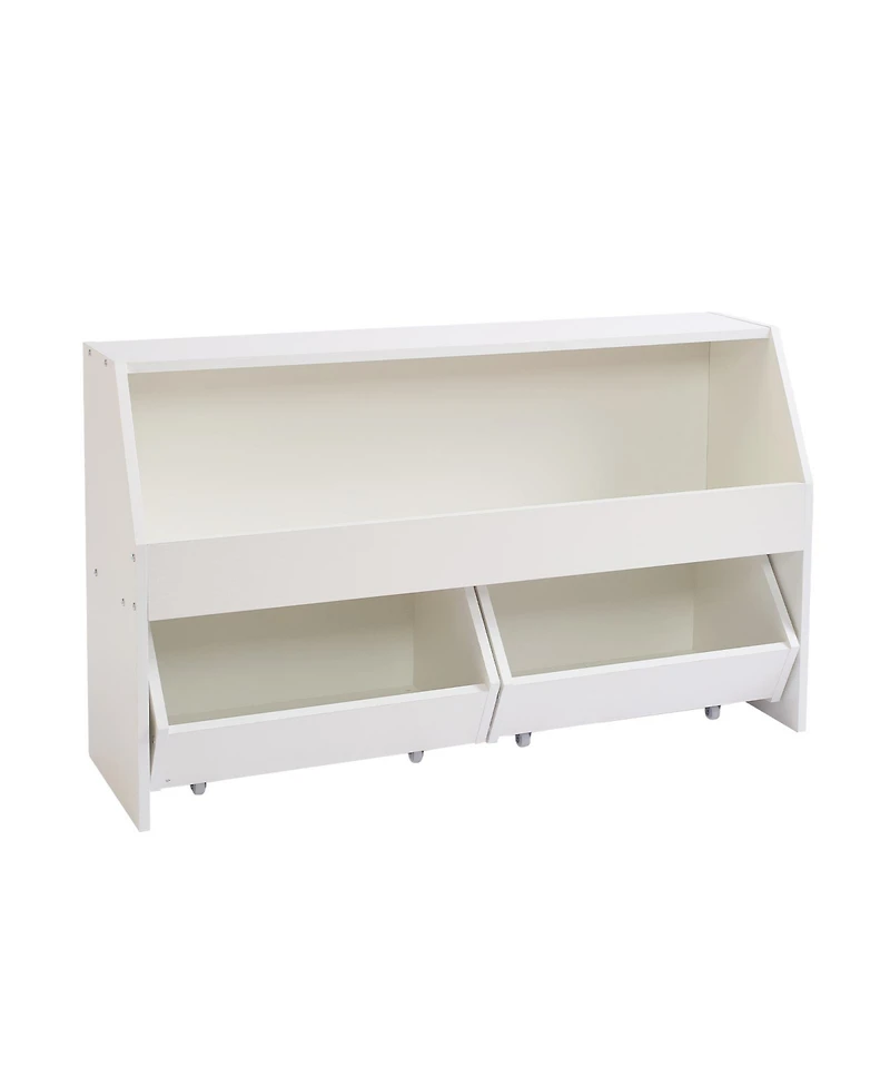 Flynama Wooden Toy Storage Organizer with Drawers for Kids Bedroom