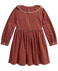 Polo Ralph Lauren Girls' 2T-6X Floral Cotton Corduroy Shirtdress