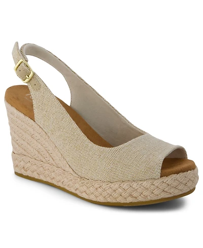 Toms Women's Camilla Peep Toe Wedge Sandals