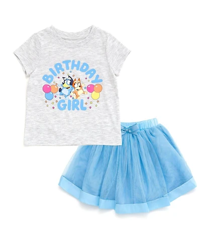 Bluey Toddler Girls (2T-5T) 2-Piece T-Shirt and Skirt Set