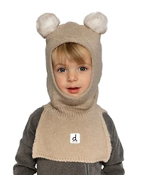 Deux par Deux Toddler Unisex (2-4) Knit Bear Balaclava