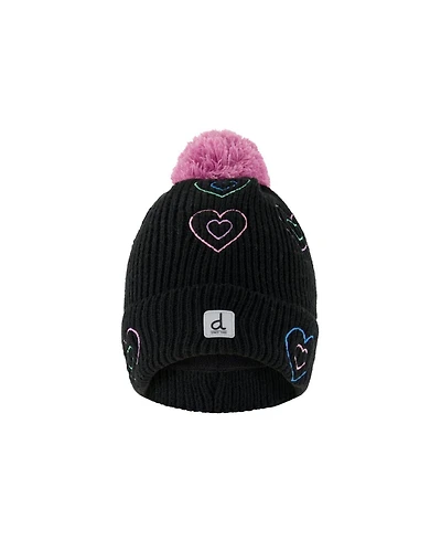 Deux par Deux Little and Big Girl's (5-14) Winter with Pompom Knit Hat