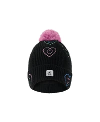 Deux par Deux Little and Big Girl's (5-14) Winter with Pompom Knit Hat