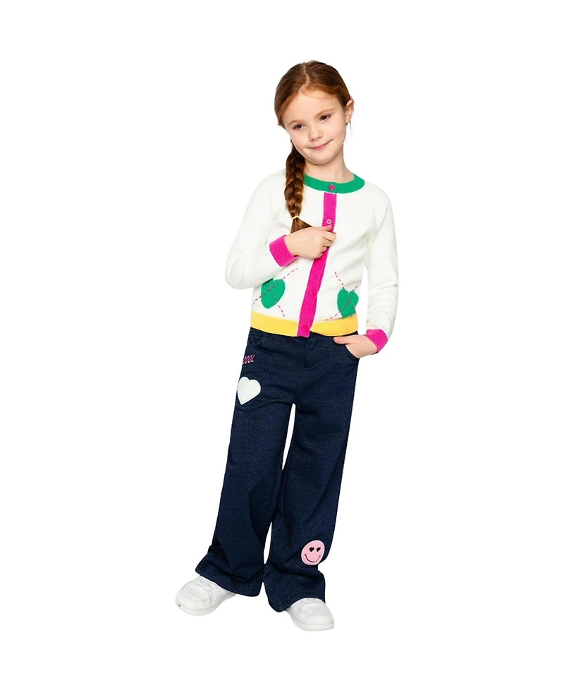 Deux par Deux Toddler Girl (2T-5T) Knitted Cardigan