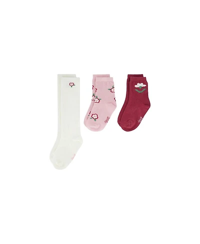 Deux par Deux Little and Big Girl ( 5-6 , 10-12 ) Socks