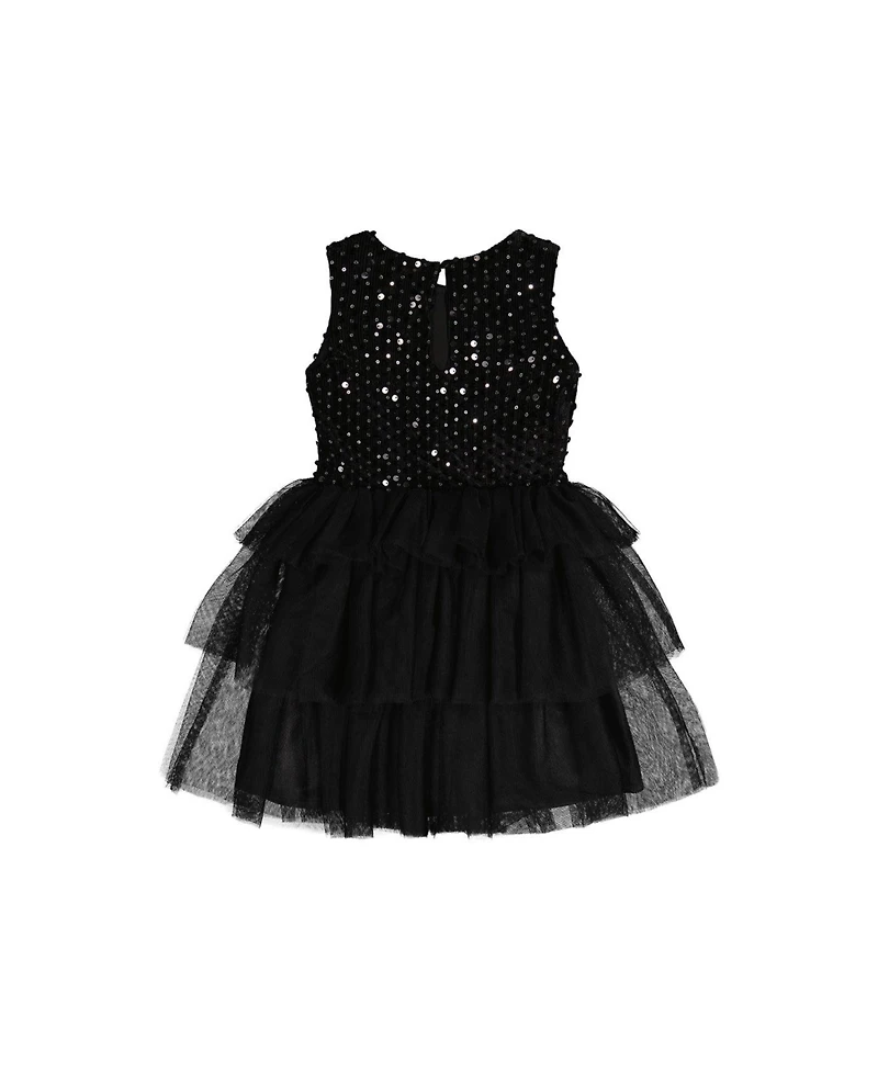Deux par Toddler Girls' (2T-5T) Bi-Material Sleeveless Dress