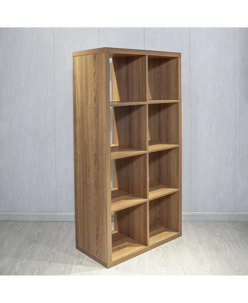 flynama 8-Cube Open Back Storage Bookcase Vertical Horizontal Dual Use Rack