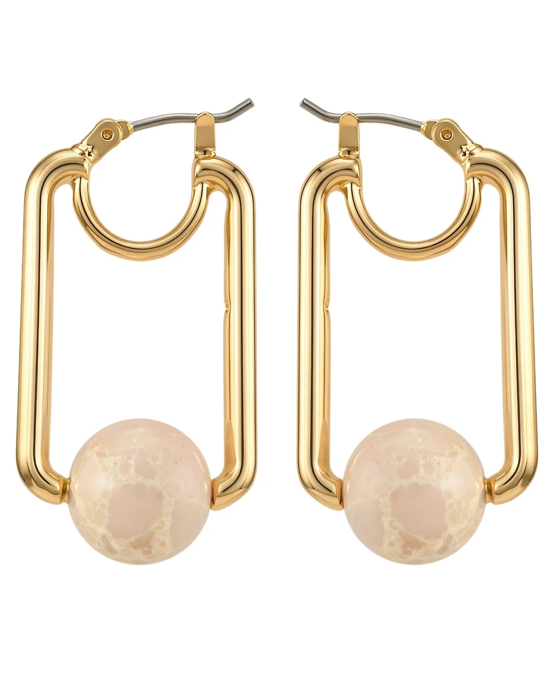 Guess Gold-Tone Serpentine Stone Drop Earrings