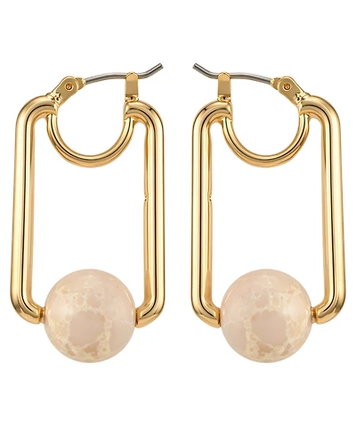 Guess Gold-Tone Serpentine Stone Drop Earrings