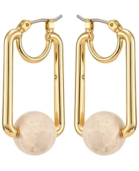 Guess Gold-Tone Serpentine Stone Drop Earrings